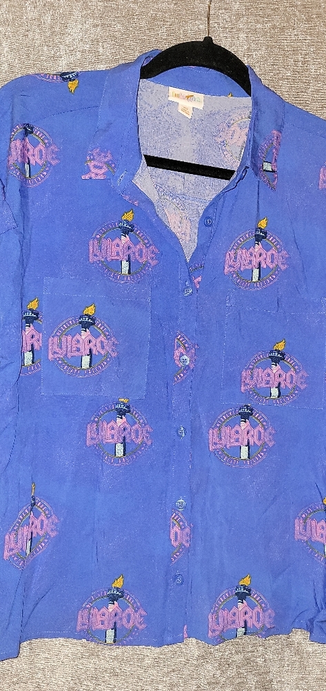 Lularoe Short Sleeve button down xsmall collard